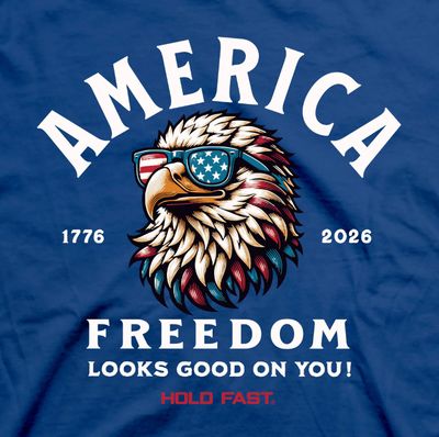 HOLD FAST Adult T-Shirt America Eagle