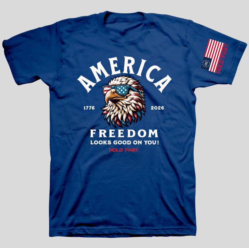 HOLD FAST Adult T-Shirt America Eagle, Size: SM