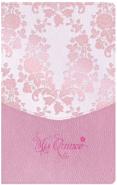 RVR 1960 Biblia MIS Quince, Rosa Floreado, Símil Piel