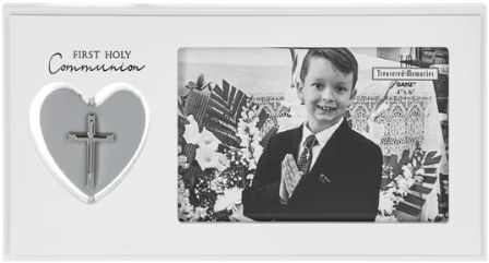 Spinning Heart Sacrament Frame First Communion Holds 4 x 6 photo