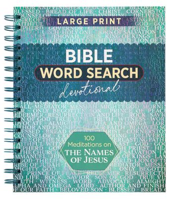 100 Meditations on the Names of Jesus: Word Search Devotional Large Print