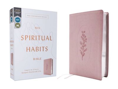 NIV, Spiritual Habits Bible, Leathersoft, Pink, Red Letter, Comfort Print: Learn to Live a Gospel-Centered Life