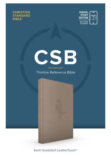 CSB Thinline Reference Bible, Digital Study Edition, Earth Suedesoft Leathertouch