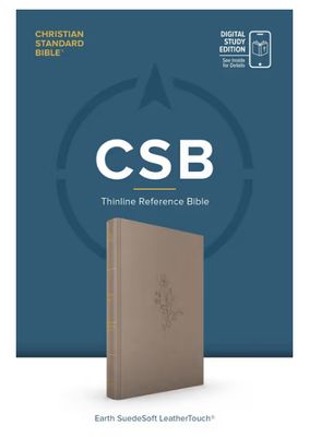CSB Thinline Reference Bible, Digital Study Edition, Earth Suedesoft Leathertouch