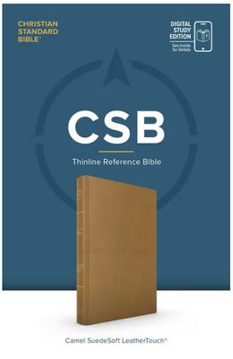 CSB Thinline Reference Bible, Digital Study Edition, Camel Suedesoft Leathertouch