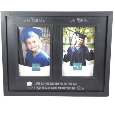 Graduation Then &amp; Now Frame W/ Grad Cap