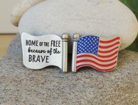 Home Of The Free Flag Pocket Token