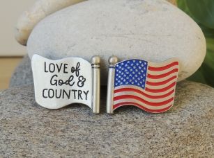 God &amp; Country Flag Pocket Token