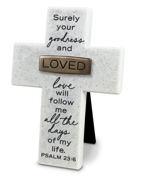 Tabletop Cross Copper Accented Loved