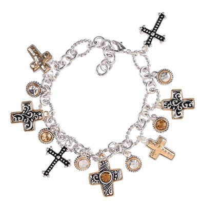 Bracelet Eternal Cross Multi 2-Tone Cross