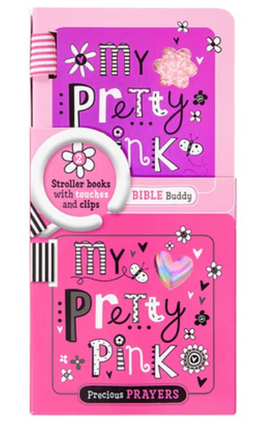Shiny Vinyl Stroller Books Set Pink