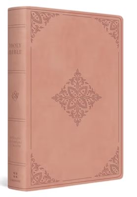 ESV Giant Print Value Personal Size Bible Trutone, Blush Rose, Fleur-De-Lis Design