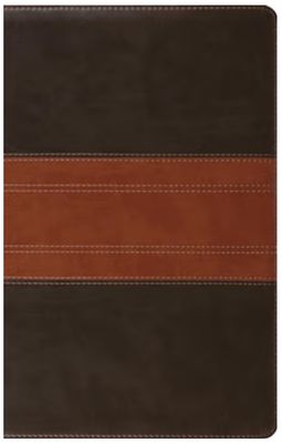 ESV Giant Print Personal Size Bible, Red Letter, Thumb Indexed Trutone, Forest/Tan, Trail Design