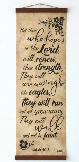 Isaiah 40:31 Handcrafted Biblical Scrolls