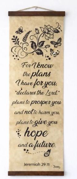 Jeremiah 29:11 Handcrafted Biblical Scrolls