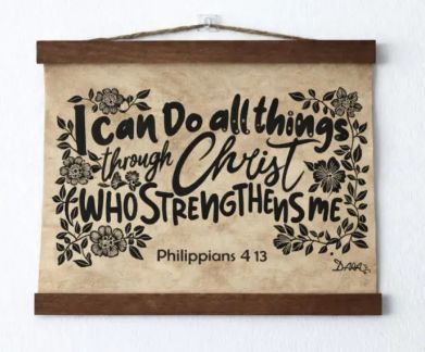 Philippians 4:13 Handcrafted Biblical Scrolls