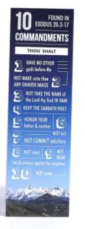 10 Commandments Bookmark