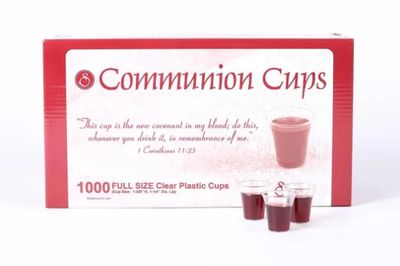 1000 Communion Cups – Clear Full Size – 1 3/8”