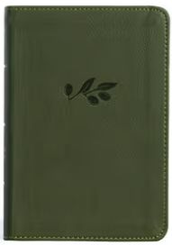 NASB Large Print Compact Reference Bible, Olive Leathertouch