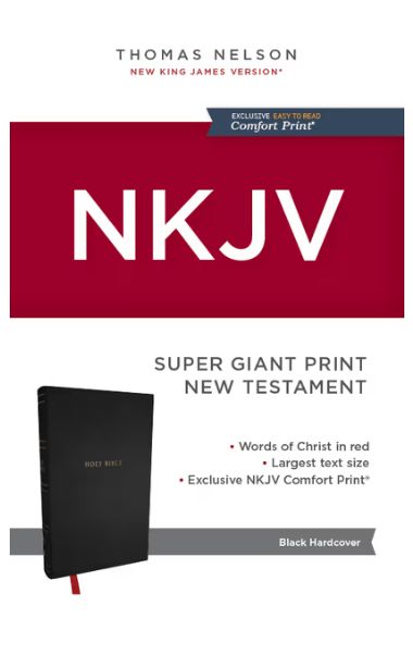 NKJV Super Giant Print New Testament, Hardcover, Red Letter, Comfort Print