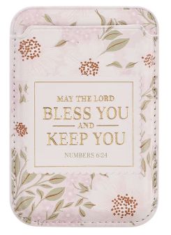 Bless You and Keep You Blush Faux Leather Phone Wallet