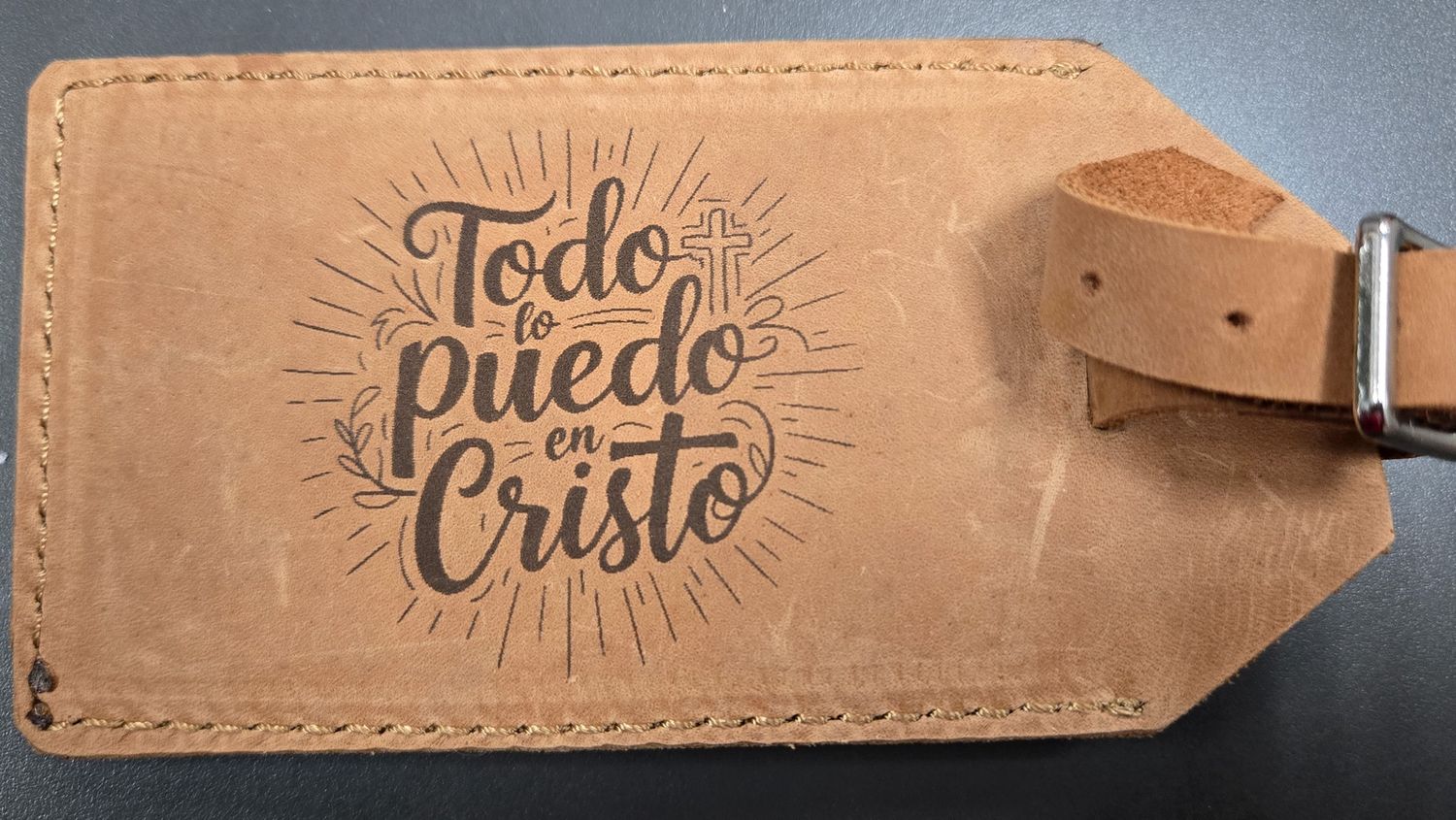 Personalized Leather Luggage Tag