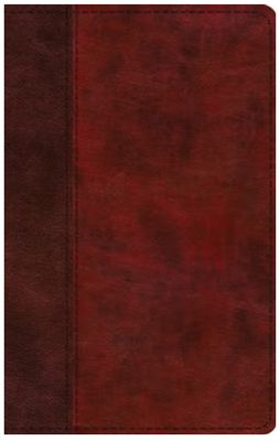 ESV Large Print Thinline Bible, Red Letter Trutone, Mahogany