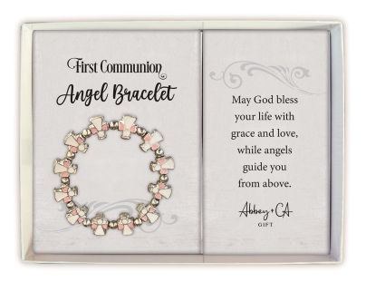 1ST COMM ANGEL STRETCH BRACELT W/BEADS &amp; EPOXY, GIFT BOXED