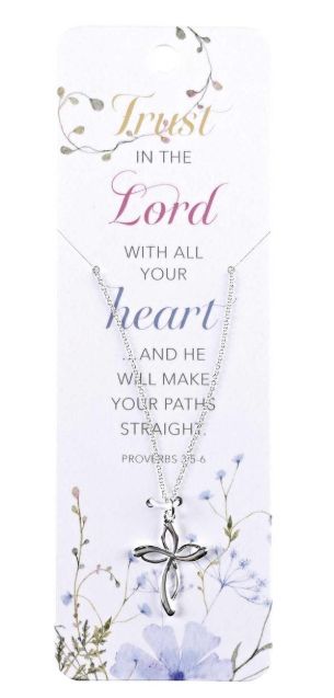 Necklace Cross Trust In The Lord With