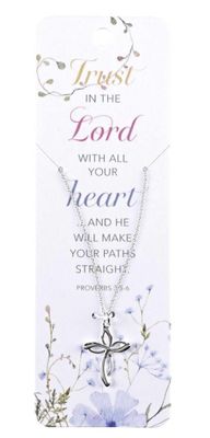 Necklace Cross Trust In The Lord With