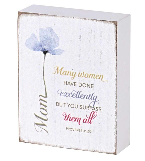 Tabletop Plaque Mom Many Women Have 3X4