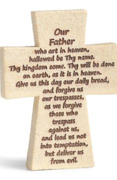 4.2"H Lord's Prayer Table Cross