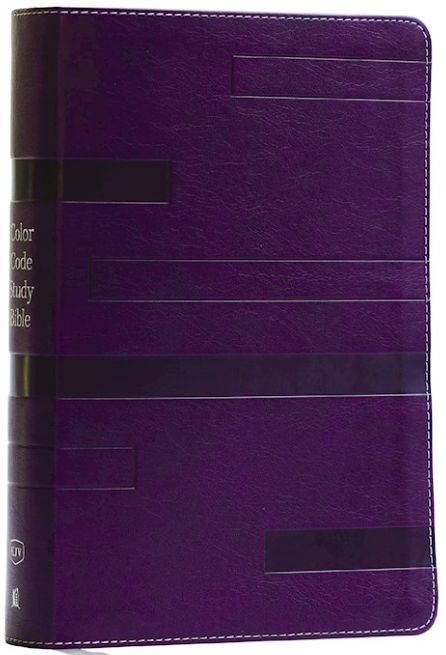 Color Code Study Bible, Revealing God's Truth Color by Color KJV, Purple Leathersoft, Red Letter