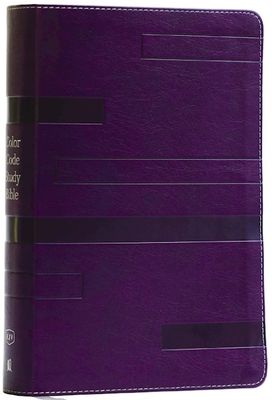 Color Code Study Bible, Revealing God's Truth Color by Color KJV, Purple Leathersoft, Red Letter