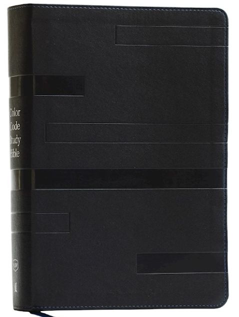 Color Code Study Bible, Revealing God's Truth Color by Color KJV, Black Leathersoft, Red Letter