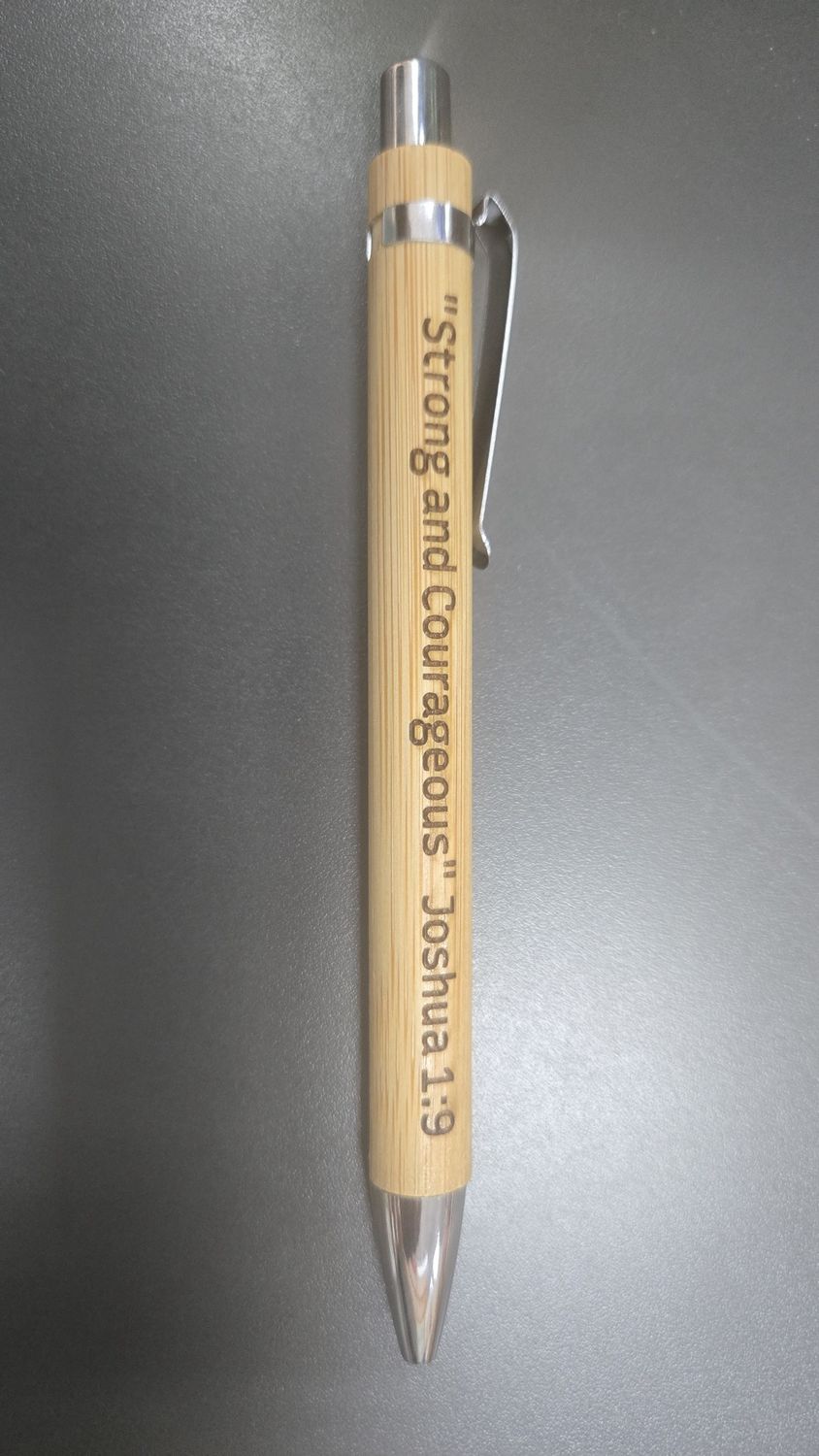 Man of God Joshua 1:9 Bamboo Pen