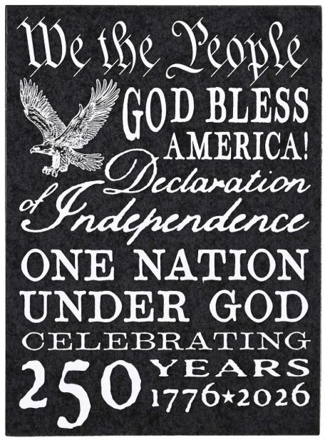 Hardboard Magnet We the People 3 ¾ H
