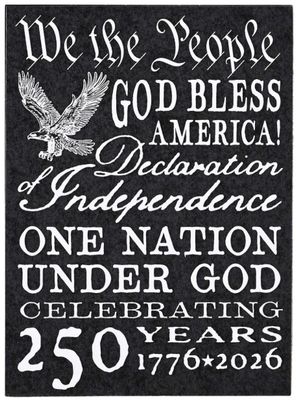 Hardboard Magnet We the People 3 ¾ H