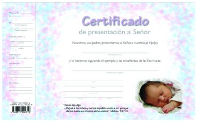Certificado de Presentación de Niños