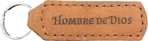 Hombre de Dios Llavero Cuero
