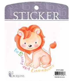 Lion Be Strong Courageous Kids Sticker