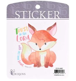 Kids Sticker Fox Trust Lord With Heart