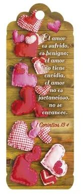 Corazones rojos – Separador mujer / Woman bookmark – Red hearts