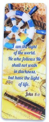 Helm 3D Bookmark: I am the light of the world - John 8:12