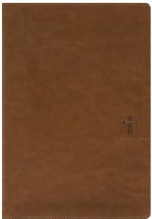 NASB, Thinline Bible, Giant Print, Leathersoft, Brown, Red Letter, 1995 Text, Comfort Print
