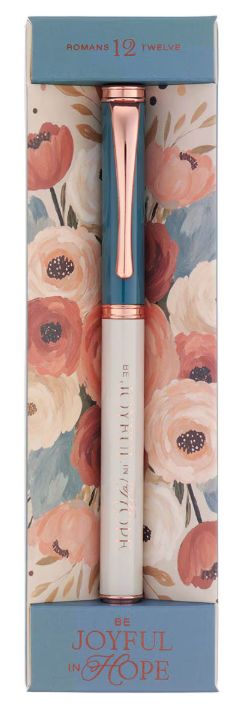 Joyful Patient Faithful Heirloom Floral Gift Pen