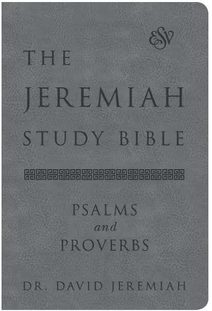 ESV The Jeremiah Study Bible Psalms And Proverbs-Gray Euroluxe