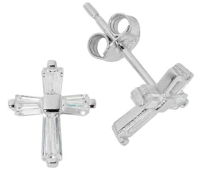 STERLING CRYSTAL BAGUETTE CRS