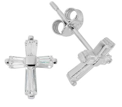 STERLING CRYSTAL BAGUETTE CRS