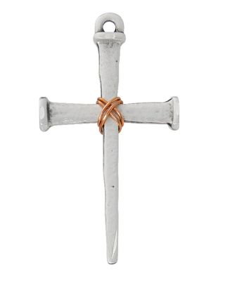 24" CH SS TWO-TONE NAIL CROSS